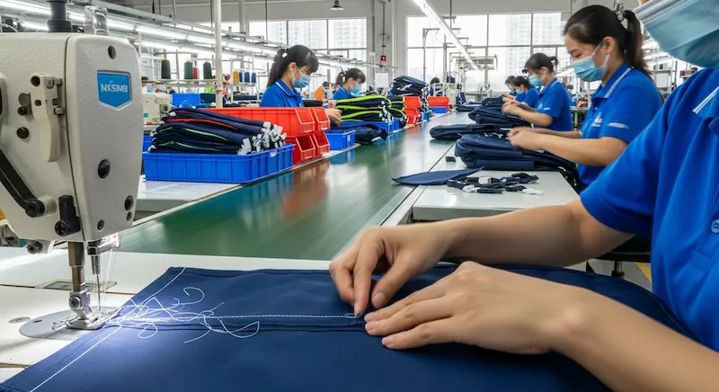 Bag sewing and assembly work
