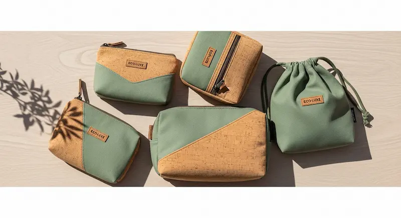 Cosmetic bag design references in muted earth tones